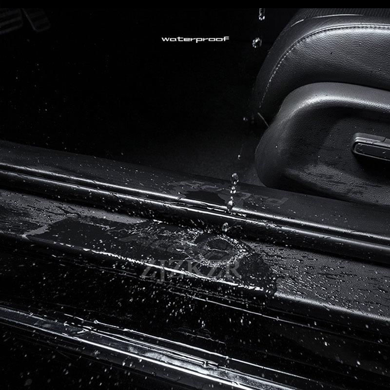 For Mazda EZ-6 2024 2025 Leather Car Door Threshold Sill Scuff Plate Stickers Rear Trunk Anti-scratches Film Decal Accessories