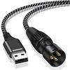 USB To XLR Audio Converter Cable, 3M USB A To XLR Male Output Stereo Cable for Windows PCs, Laptops, Desktop Amplifiers, Speakers, Mixer Consoles, and
