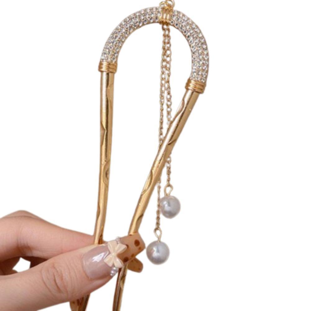 U-образная заколка для волос с имитацией жемчуга вилка для волос головной убор в китайском стиле палочки для волос для женщин