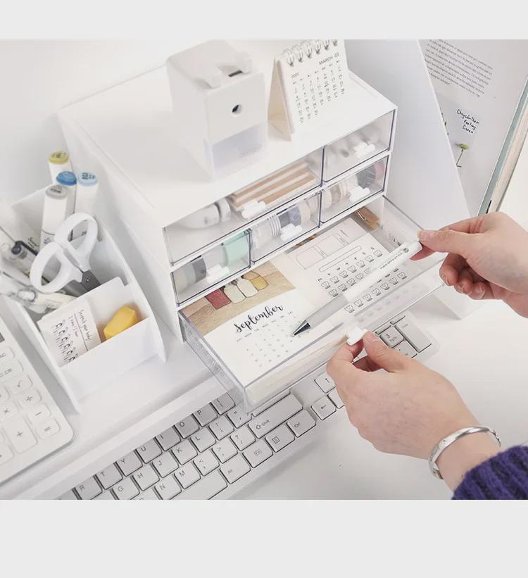 Многослойный штабелируемый настольный органайзер для косметики и канцелярских принадлежностей