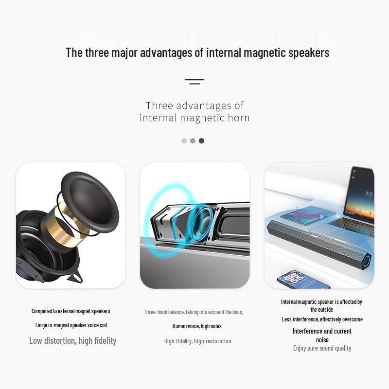 Philips SPA520S Desktop Soundbar Speaker with USB Hub