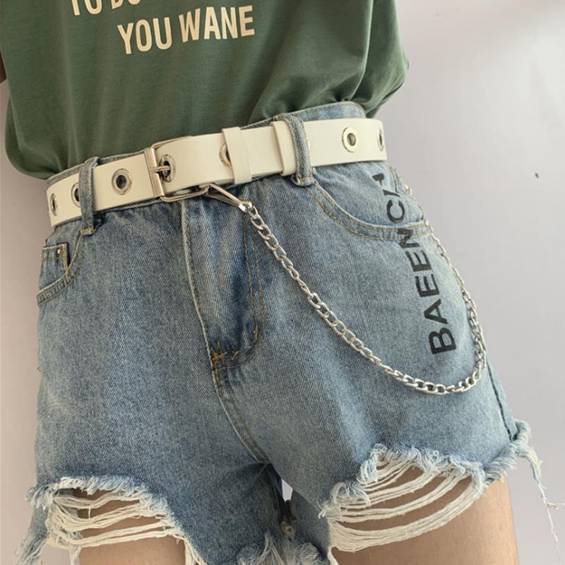 Женский регулируемый ремень с цепочкой.Материал:ПУ.Размер:105*2.8см.Цвета:Чёрный, винный красный