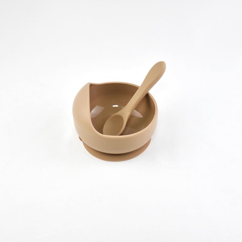 Силиконовая детская миска для самокормления, тренировочная миска-улитка для младенцев, набор с присоской против падения, с набором ложек, детская посуда для кормления