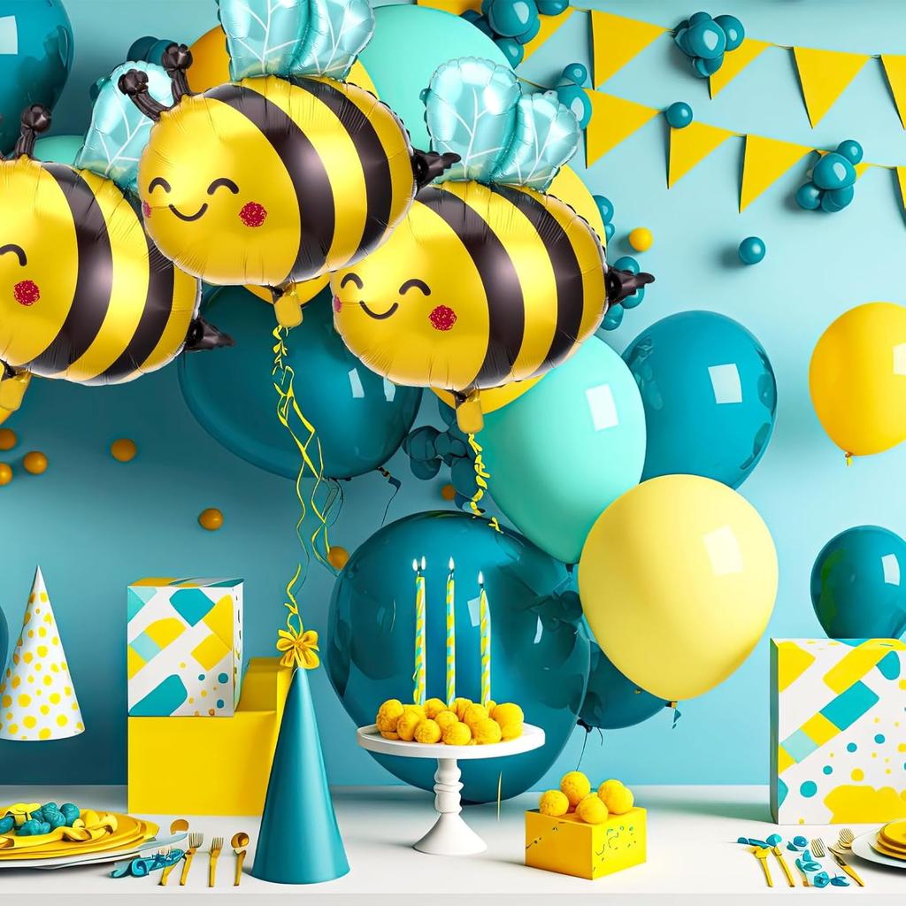 Adorable Bee Balloon Set for Party Decorations Wedding Events Aluminum Film Balloons with Animal Design Ideal for Festive