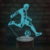 Футбольная Корона 3D Иллюзия Ночник 16 Цветов Сенсорный Датчик Пульт Дистанционного Управления Ночник для Детской Комнаты Декор Футбольная Настольная Лампа