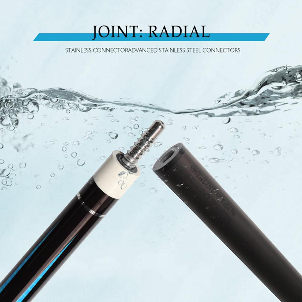 KHEALING 2 шт. карбоновый наконечник для кия для пула, бильярдный карбоновый волокнистый бильярдный инвентарь, соединение, ручная работа, прямой, подходит для девяти шаров, карбоновый стержень 58 дюймов, 19-20 унций