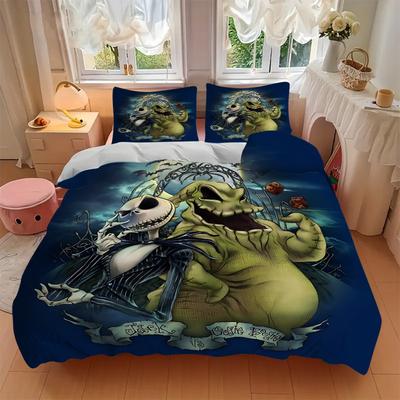 3Pcs Nightmare Before Christmas Bedding Sets For All Sizes New 3D Printed Bed Cover Comforter Duvet Cover Pillowcase Bedroom Decoration