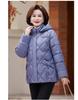 Женская осенне-зимняя куртка однотонная с капюшоном свободная короткая утолщенная ветрозащитная куртка для мам