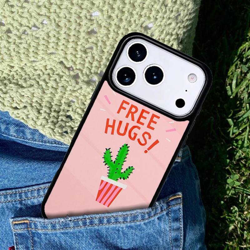 Hug Cactus Summer phone case cover Compatible with for IPhone 17air 16e 15 14 13 12 11Pro Max 17 Air