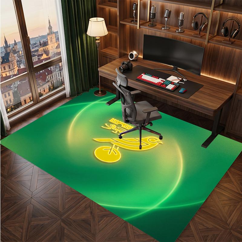 Norwich City Football Print Crystal Velvet Rug, Comfortable Water Absorbent Non Slip Indoor Floor Carpet