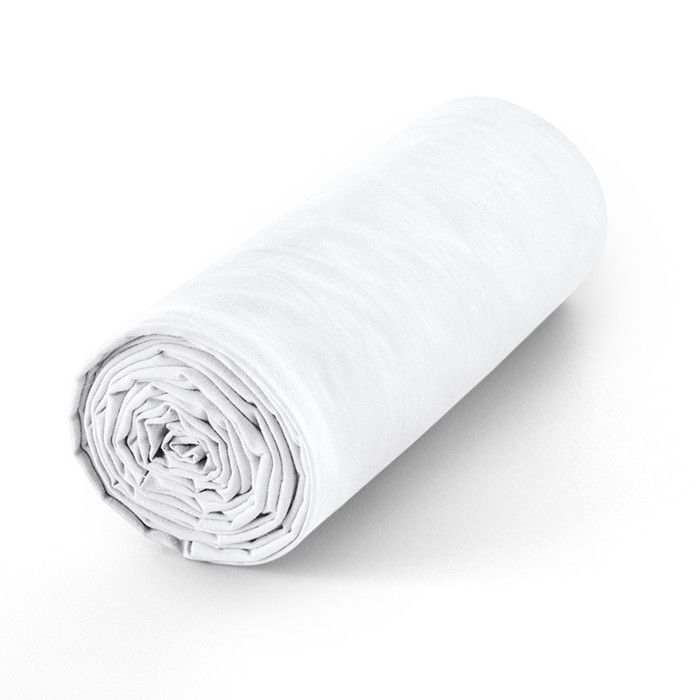Drap housse 90 x 190 cm bonnet 30 cm "Prémium" pour lit 1 place - Prémium Neige