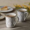 Тарелка-кружка Noritake 395cc 22см Trefolio Two Two Костяной фарфор & (Парный набор) Кружка, Тарелка, Золото/Платина, Кружки, Тарелки, Фарфор Золото/Платина, M9722/4945-57