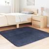VidaXL Tapis shaggy à poils longs bleu marine 120x120 cm polyester, tapis, tapis de chambre, tapis moderne, tapis de salon, 4102867
