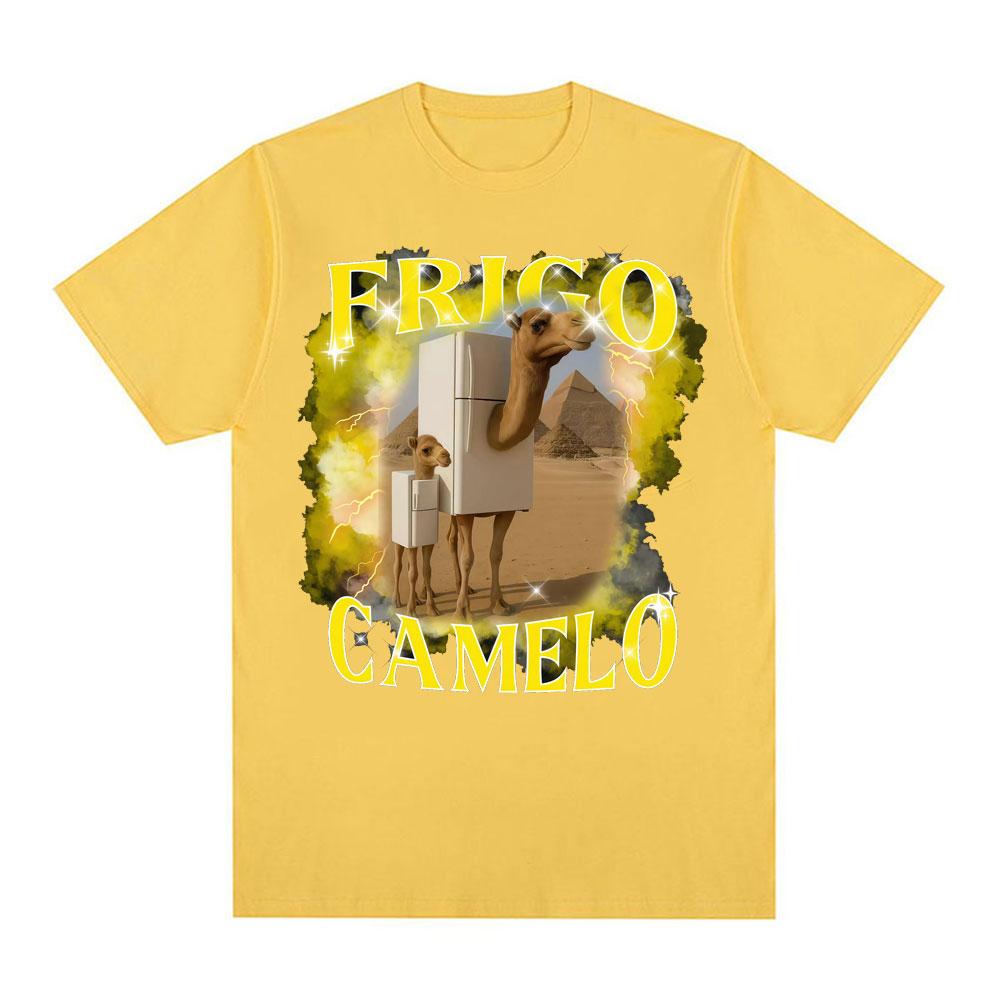 Frigo Camelo Elephant Graphics T Shirt Funny Italian Brainrot Meme T Shirts Unisex Women 100 Cotton High Quality Oversized Tshirt