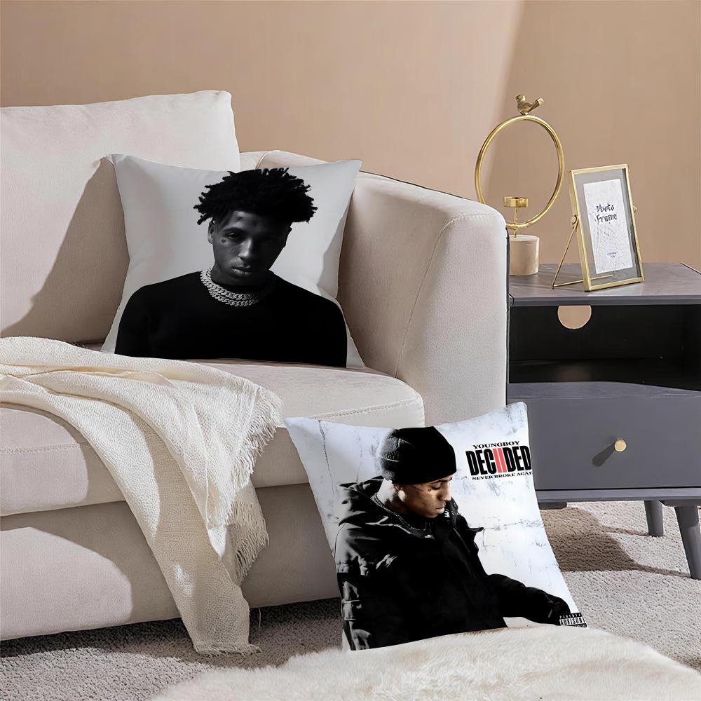 YoungBoy Never Broke Again Cushion Cover Throw Pillow Cover Hidden Button Durable Polyester Chair Cushion