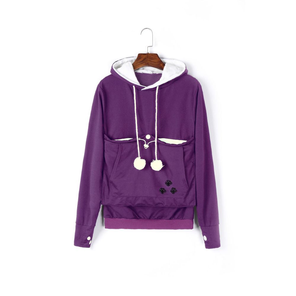 Женский осенне-зимний свободный свитер с капюшоном и длинными рукавами больших размеров