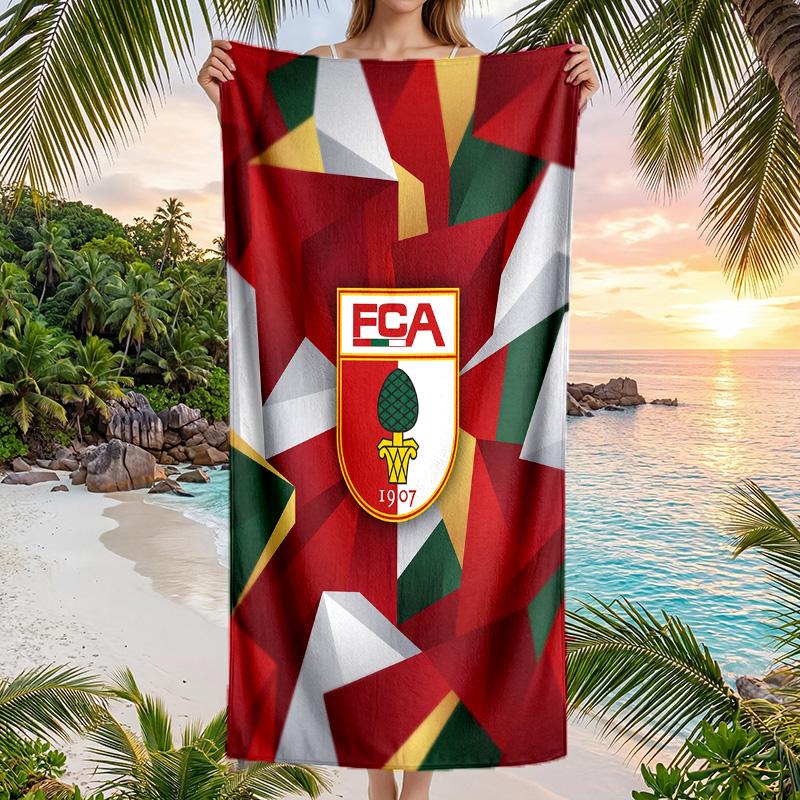 FC Augsburg FC print Quick Dry Beach Towel Microfiber Absorbent Portable Travel Swimming Towel