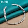 6mm Side Chain Bracelet Silver Women's and Men's Romantic Jewelry