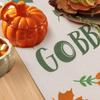 Bonhause Gobble Turkey Thanksgiving Table Runner 13x72 Inch Fall Autumn Maple Leaves Harvest Kitchen Dinning Table Decoration for Indoor Outdoor Home