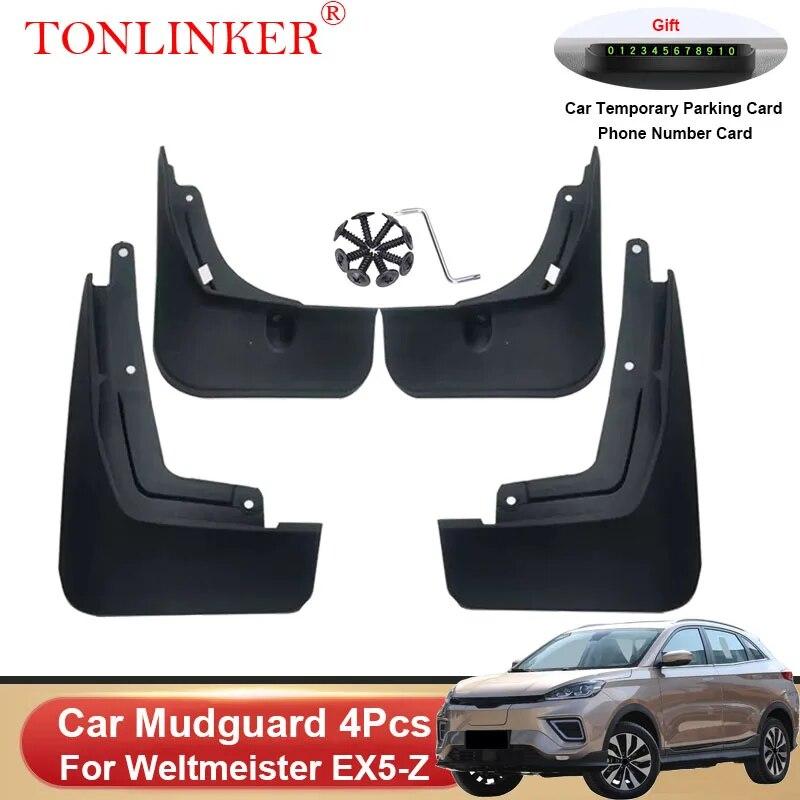 TONLINKER Car Mudguard For Weltmeister EX5 EX5-Z EX5Z -2022 2023 Mudguards Splash Guards Fender Mudflaps 4Pcs Accessories