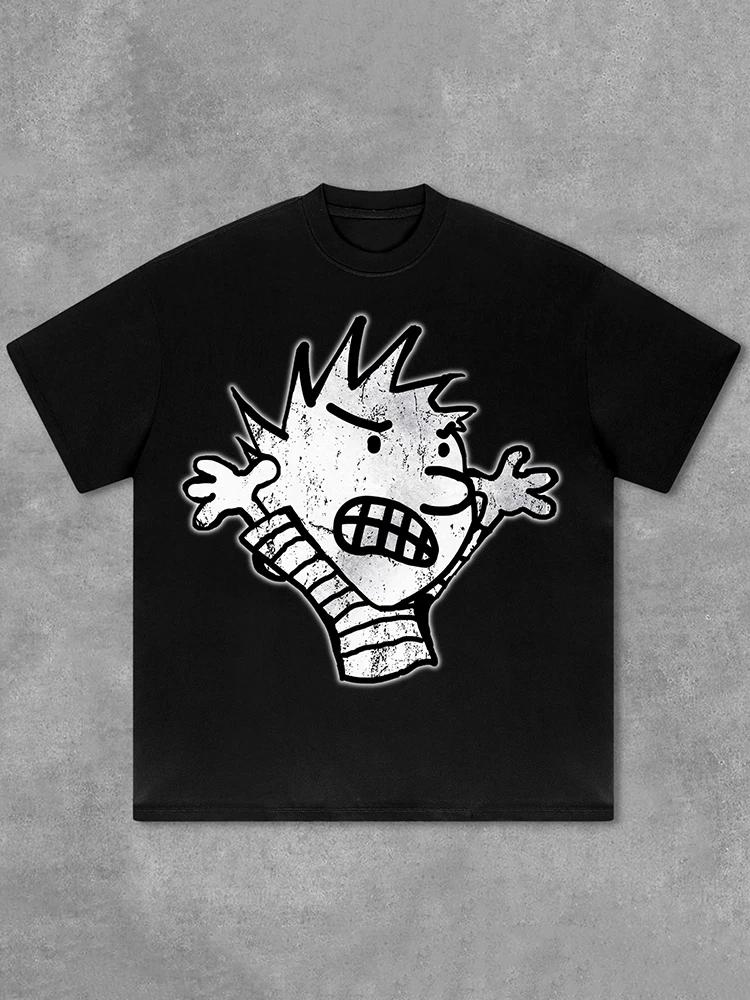Harajuku Graphic Print T Shirts Y2k Tops Unisex Unisex High Street Oversized T Shirt Pro Choice Streetwear Vintage Tee Clothing