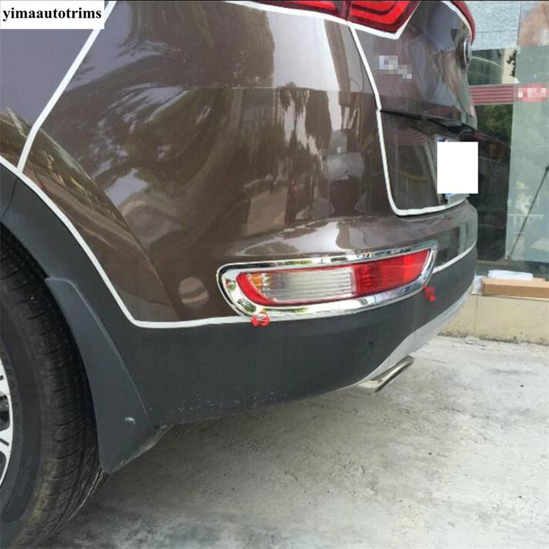 Декоративная накладка на рамку заднего противотуманного фонаря для Kia Sportage 4 QL 2016 2017 2018, хромированные ABS-аксессуары, exterior refit