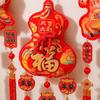 2026 Horse Year Fortune Character Pendant Flocking 3D Chinese New Year Ornament Nonwovens Traditional New Year Wall Pendant