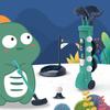 1 Набор детских игрушек для гольфа, игровой набор с клюшкой для гольфа, 4 мячами, флажком, тренировочными лунками, паттером, для игры родителей с детьми