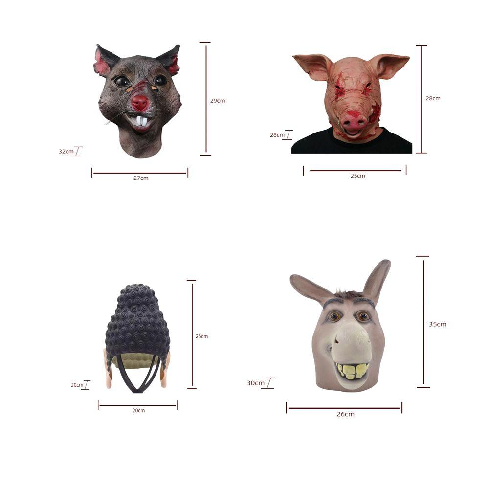Latex Halloween Cosplay Mask Unisex Haunted House Prop High Quality Animal Mask
