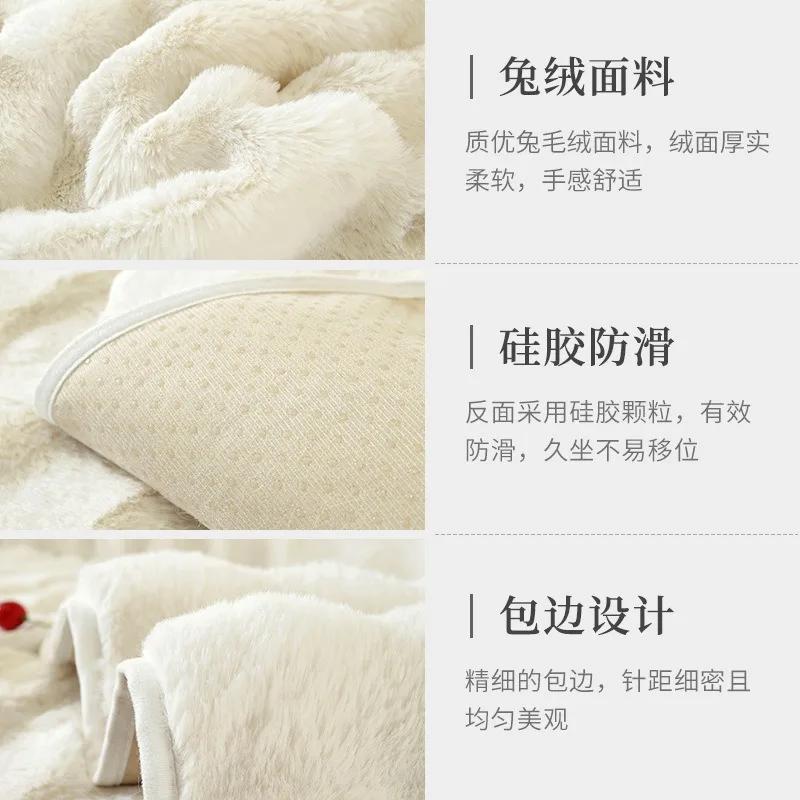 Супер мягкий утолщенный пузырчатый плюшевый чехол для дивана, нескользящий чехол для дивана в форме буквы L, зимнее теплое полотенце для дивана для подушки в гостиной