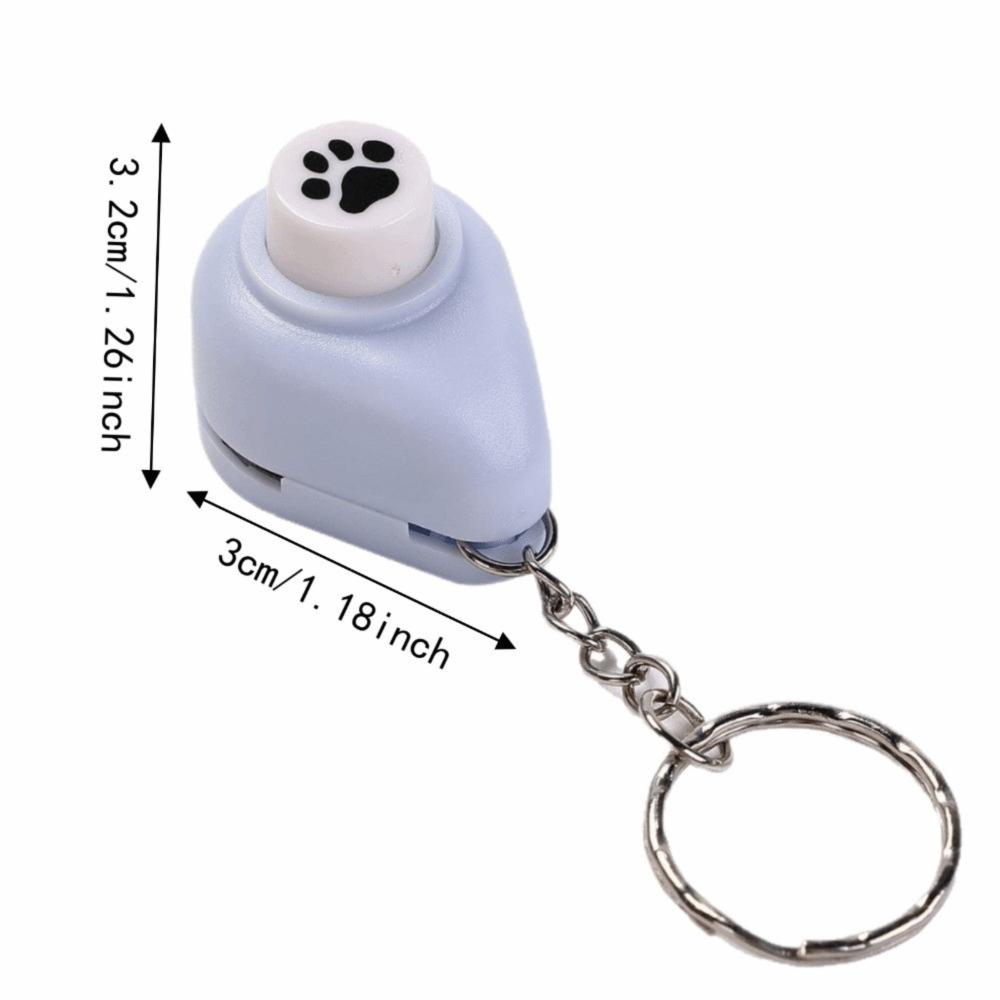 with Keychain Mini Stamp Punch Mini Paper Crafting Tool Stationery Stamp Hole Puncher Scrapbooking