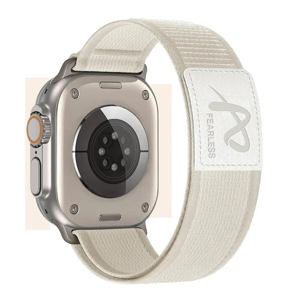 Нейлоновый кожаный ремешок для Apple Watch Band Ultra 49 мм 44 мм 45 мм 42 мм 41 мм 40 38 мм Спортивный ремешок для часов Iwatch Серия 9 8 7 6 5 Браслет