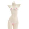 Adjustable Stripe Three-Point Swimsuit Lingerie Set - Plus Size