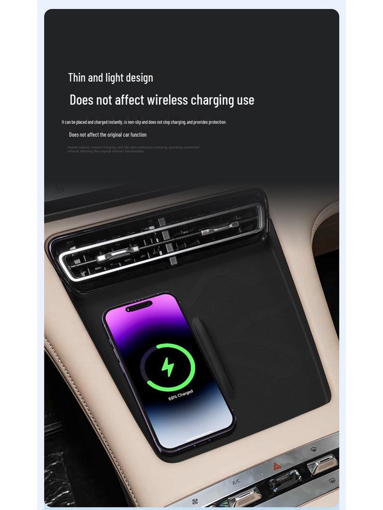 Jetour L7 PLUS Беспроводная зарядка Силиконовая подставка (2024-2025 гг.) - Нескользящий коврик в салон автомобиля