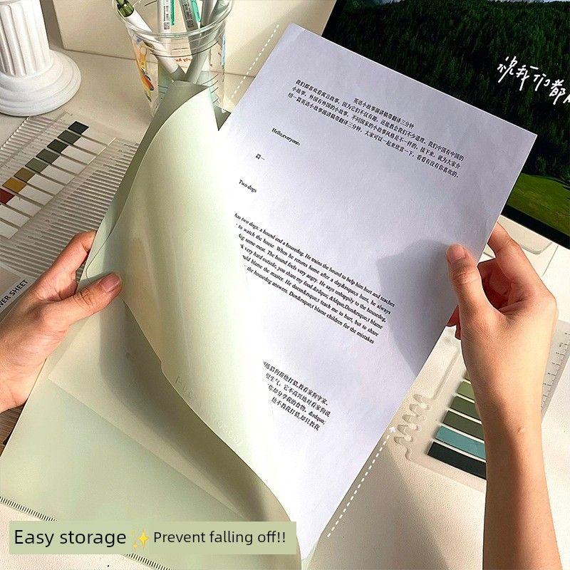 Block Pieces Large Opening Gradient Resume Protective Cover Folder
