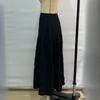 Летняя свободная черная длинная юбка А-силуэта, женская элегантная облегающая модная новая плиссированная женская юбка, винтажная простая женская юбка с высокой талией 25921