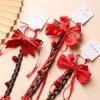 Tassel Hanfu Red Hairpin Bow New Year Headwear Hair Accessories Children Braided Ponytail