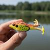 Double Propellers Frog Lure Rotating Tail Bass Fishing Lures Soft Frog Lure  Freshwater Fishing