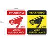LYKX Предупреждающие наклейки Наклейка-декаль Знак Предупреждение Видеонаблюдение Камера безопасности Сигнализация Водонепроницаемая Матовая текстура Лента ПВХ-наклейка,19x15см