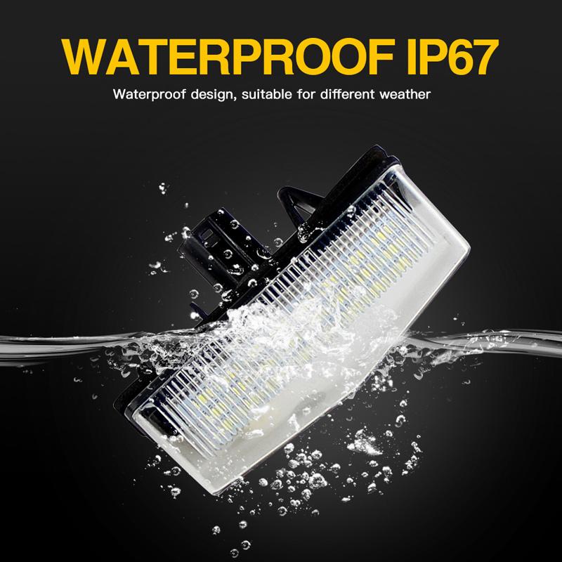 2x подходит для Toyota Prius XW20 XW30 Prius Plus/V Venza Matrix RAV4 для Lexus CT200h Scion tC SMD белые светодиодные фонари номерного знака