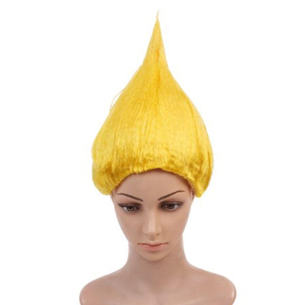Synthetic Troll Wig Flame Cosplay Party Wig Carnival Halloween Colored Wig Women