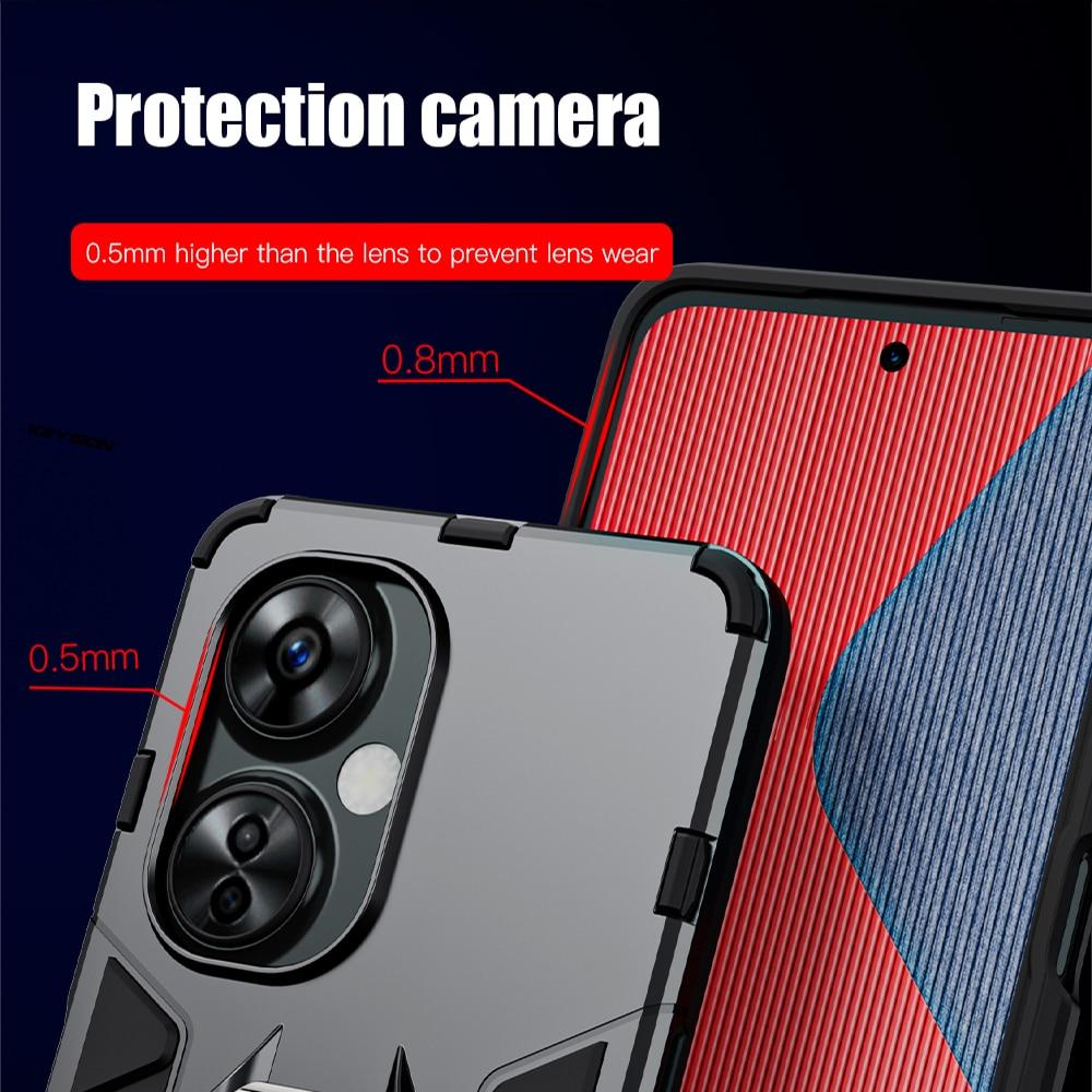KEYSION Противоударный защитный чехол для OnePlus Nord CE 3 Lite 5G N30, силиконовый + ПК с металлическим кольцом-подставкой, чехол для телефона Oneplus 1 + Nord 3 5G
