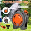 New Retractable Portable Water Hose Reel with Water Spray Gun High Pressure Water Spray Agricultural Home Garden Storage Suit Cart Car Wash Hose
