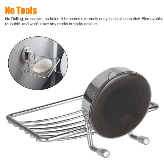 Вакуумная мыльница из нержавеющей стали, эстетичный дизайн, держатель для мыла для душа