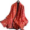 New Imitation Silk Scarf High-end Versatile Printed Scarf Fashionable and Elegant Celebrity Sun Protection Shawl
