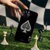 Чехол для телефона 'Игральные карты' для IPhone 17,16,15,14,13,12,11,Pro,Max,Plus, Мягкий силиконовый черный чехол