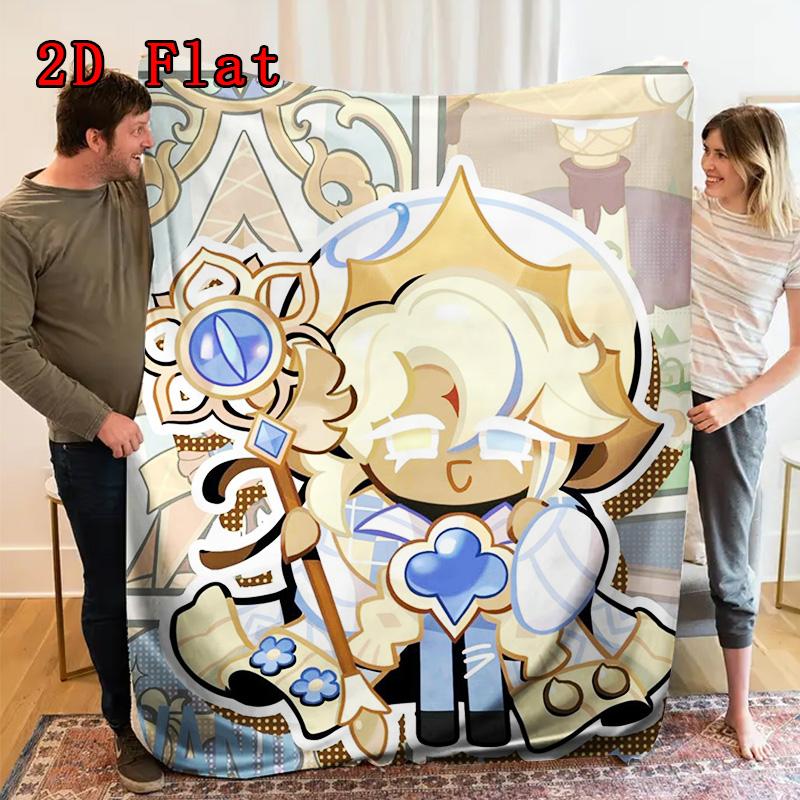 Cookie Run Kingdom 2D Flat Pattern Flannel Blanket High quality All Seasons Warmth and Comfort Perfect for Christmas Gifts.NMT0928038