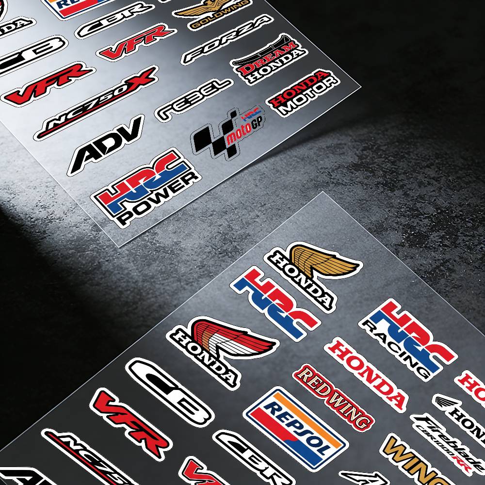 FOR HONDA HRC H WING Reflective Motorcycle Stickers Waterproof Vinyl Decals for Motorbike Helmet Fuel Tank Bike KP5