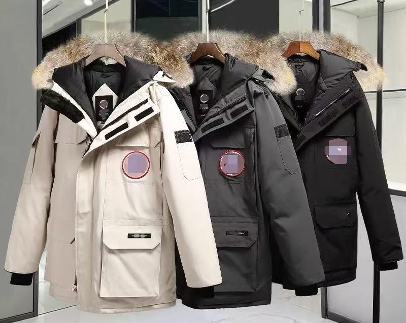 Мужская длинная экспедиционная куртка на гусином пуху - Модель 08, Ниже колена, Утепленная для холодной погоды