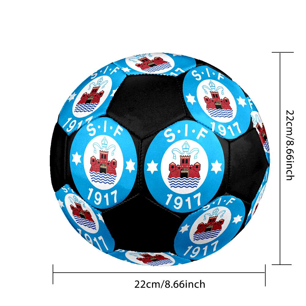 SIZE 5 Silkeborg IF Soccer Ball Colorful All Ages Machine Stitched PVC Competition Ready Durable High-Bounce
